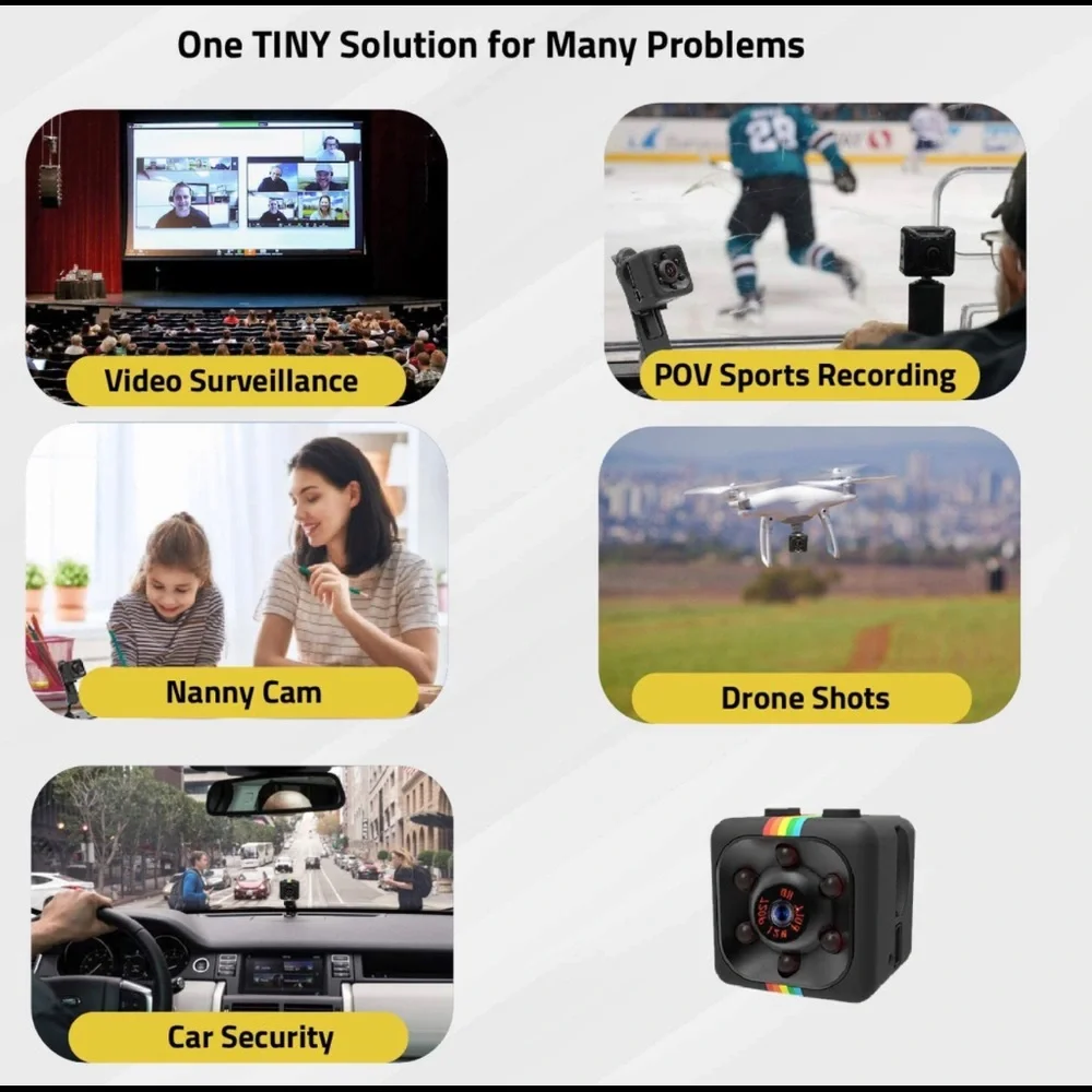Mini Security Camera- Tiny Motion Sensor Camera- Night Vision- Nanny Cam Hidden